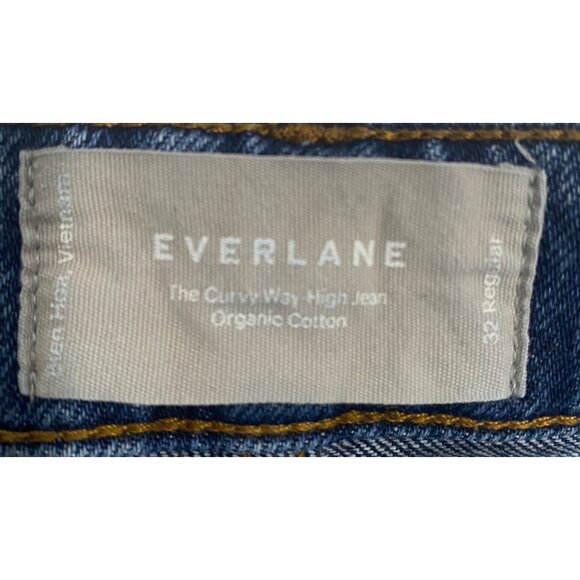 EVERLANE The Curvy Way High Jean medium wash women’s 32R organic sustainable - Picture 5 of 11
